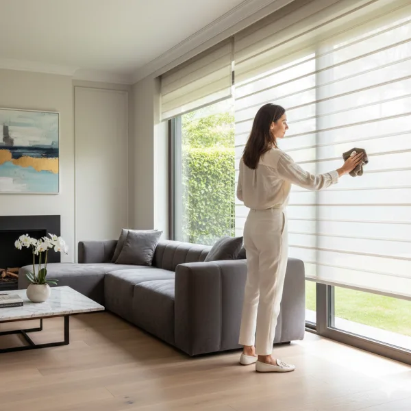 Cortinas roller en Chile: guía de limpieza y mantención para blackout, sunscreen 5%, dúo y motorizadas. - Imagen 3