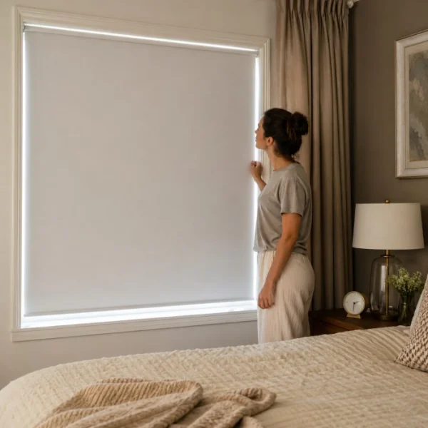 Mantenimiento y limpieza de cortinas roller a medida en un hogar moderno - Imagen 2